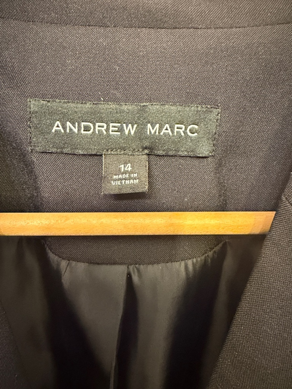 Andrew Marc Black Tailored Jacket